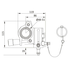 Зажим KUPO KCP-844 TV COUPLER SILVER