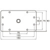 Кронштейн KUPO KS-048 1-1/8(28MM) JUNIOR RECEIVER WALL PLATE
