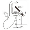 Зажим KUPO C-16 BABY PIPE CLAMP