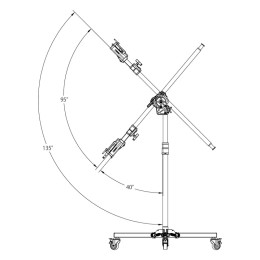 Стойка-журавль KUPO 346MH JUNIOR BOOM ROLLER STAND на колесах