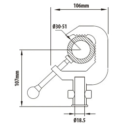 Зажим KUPO C-05 ALUMINUM ALLOY CLAMP