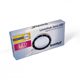 Лупа Levenhuk Zeno 600, 2,5x, 90 мм, 12 LED, металл