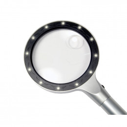 Лупа Levenhuk Zeno 600, 2,5x, 90 мм, 12 LED, металл