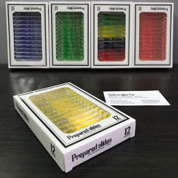 Цветы и фрукты (№3) — набор образцов для микроскопа (12 шт)