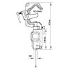 Зажим с головкой KUPO KCP-150 SWIVELING PIPE C CLAMP W/ UNIVERSAL HEAD