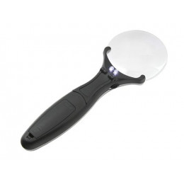 Лупа 789-75 (диам. 75мм, 3х, с LED подсветкой, в футляре)