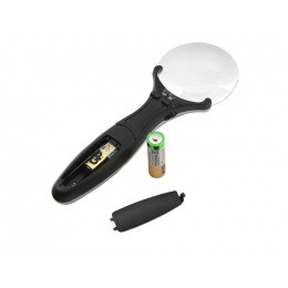 Лупа 789-75 (диам. 75мм, 3х, с LED подсветкой, в футляре)