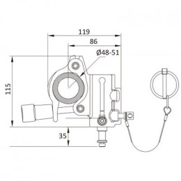 Зажим KUPO KCP-844 TV COUPLER SILVER