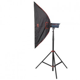 Софтбокс SBQ-80120 BW для галог.осв. с сотами