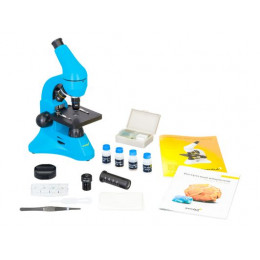 Микроскоп Levenhuk 50L PLUS Лазурь (в кейсе)