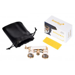 Театральный бинокль-лорнет Levenhuk Broadway 325E, белый