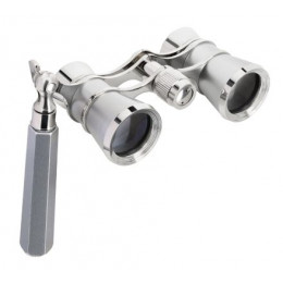 Театральный бинокль-лорнет Levenhuk Broadway 325E, серебристый