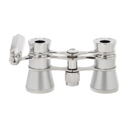 Театральный бинокль-лорнет Levenhuk Broadway 325E, серебристый